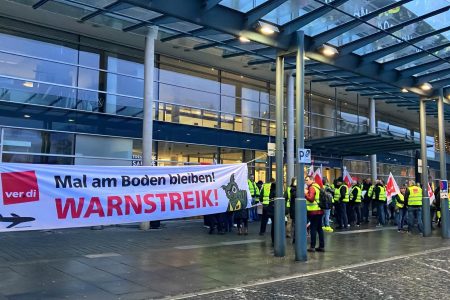 ver.di ruft zum Streik an den Flughäfen Berlin, Bremen, Hamburg und Hannover für Montag, 13. März auf